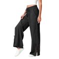 thumbnail image 4 of Workout Casual Pants for Women Cotton Linen Pants Casual Wide Leg Loose Fit Trousers Summer Beach Fashion Pants With Pockets Pants Xl, 4 of 6