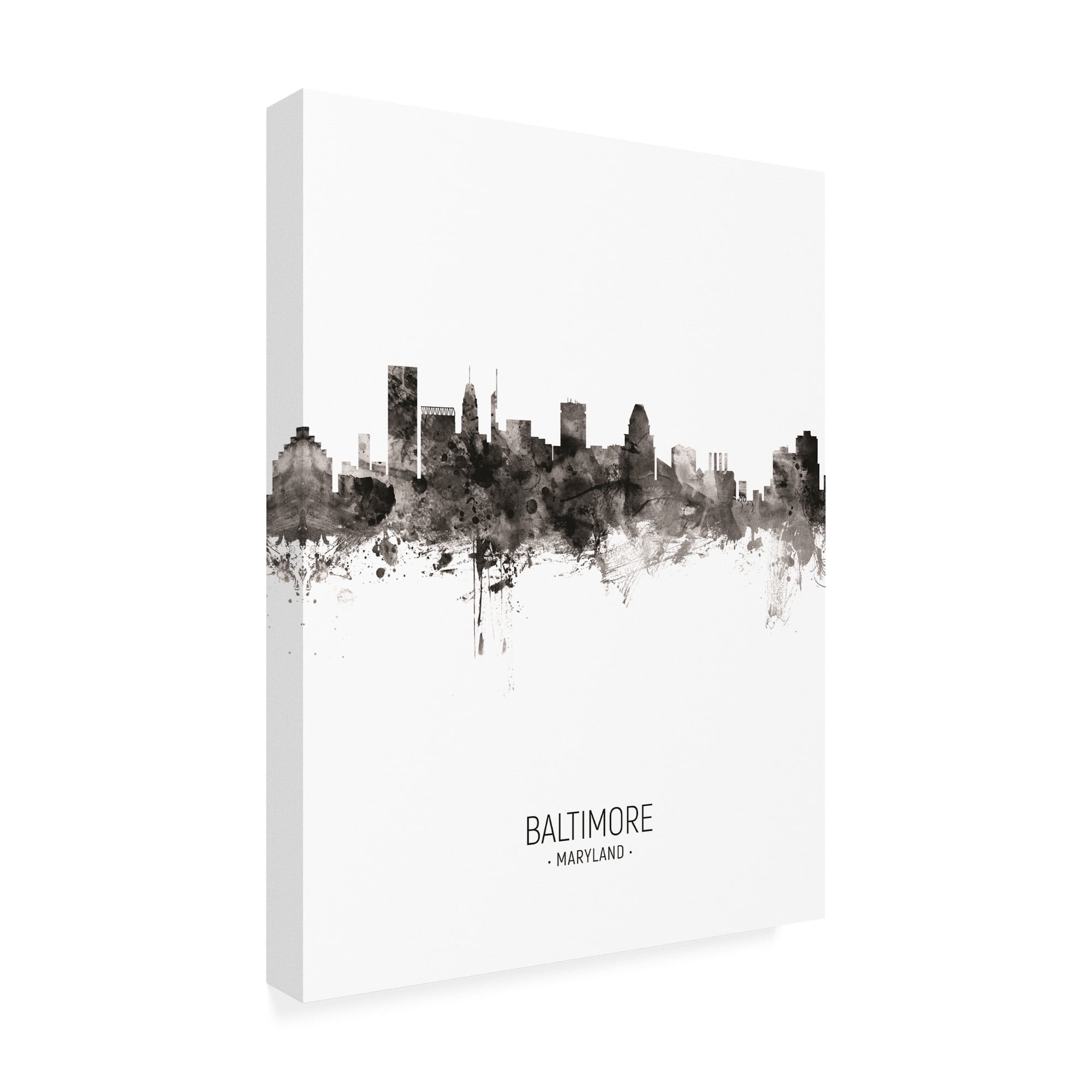 Trademark Fine Art 'Baltimore Maryland Skyline Portrait II' Canvas Art by Michael Tompsett