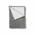 thumbnail image 2 of Houndstooth Soft Flannel Fleece Blanket, Monochrome Pattern with Classic Simple Ornament Repetitive Print, Cozy Plush for Indoor and Outdoor Use, 50" x 70", Charcoal Grey and White, by Ambesonne, 2 of 6