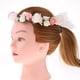 thumbnail image 3 of Boda fiesta flor chica nupcial diadema pelo corona frente decoración Blanco y Colcomx Guirnalda del pelo de la flor de la mujer, 3 of 8