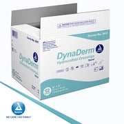 Dynarex DynaDerm Hydrocolloid Dressings, Sterile Moist Bandages Used for Sacral Wounds, 6 x 7, Latex-Free, Peel-Down Patches - 1 Case, 12 Boxes of 5 Dressings