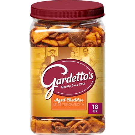 Gardetto's Aged Cheddar Snack Mix, Salty Snacks Tub, 18 oz