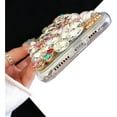 thumbnail image 6 of Compatible with iPhone 14 Pro Max Case,Luxury Bling Diamond Rhinestone Gemstone 3D Love Heart and Flower Gemstone Soft TPU Back Cover Case for Women Girls with iPhone 14 Pro Max, 6 of 12