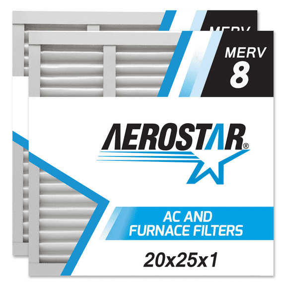 Merv 8 (2 pack) AC and Furnace Air Filter by Aerostar