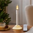 thumbnail image 4 of Christmas LED Electronic Taper Candle Light with Base, Remote‑Controlled Flameless Candle with Dripping Wax Effect for Holiday, Wedding and Vintage‑Style Home Decor, 4 of 6