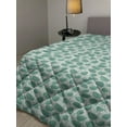 thumbnail image 2 of Flamingo Down Alternative Comforter, Repeating Exotic Pattern of Tropic Birds on Leaves Island Setting Creatures, Microfiber Quilt for All Season, 5 Sizes, Teal and Pink, by Ambesonne, 2 of 3