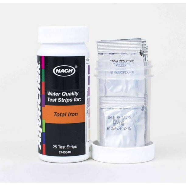 AquaChek Pro 661455 Total Iron Reagents Test Strip Kit with Vial 25