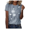 thumbnail image 1 of Birdeem T-Shirt Mode Été Imprimé Ordinaire Manches Courtes Col Rond pour Femmes, 1 of 5
