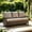 1PC-Patio Sofa, variant on OPOHORO 6 Pieces Patio Furniture Set with Fire Pit Table, Outdoor Brown Wicker Rattan Furniture with Patio Couch, Swivel Chair, Ottoman and Propane Fire Pit, Ideal for Porch Balcony Garden in Beige