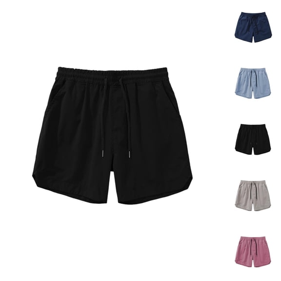 Athletic Running Shorts for Men Summer Casual Elastic Waist Loose Fit Lightweight Workout Gym Shorts with Pockets