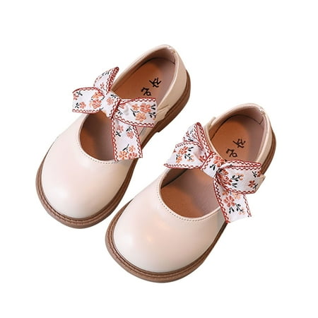

MQLKF Girls Dress Shoes Cute Bow Shoes Satin Ankle Tie Flower Girls For Wedding Sparkly Birthday Party Or School Daily Dress Up Casual Cute Lightweight Toddle Slippers Sandals