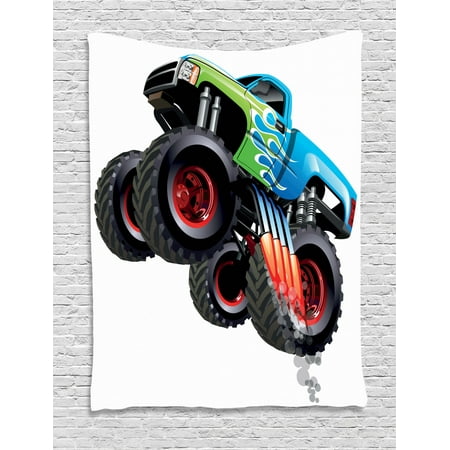 Cars Tapestry Cartoon Monster Truck Cool Vehicle Modified