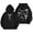 11-Black538, variant on SONXAHE Women's Double Side Print Hoodie Relaxed Fit Street Daily Hooded Sweatshirt