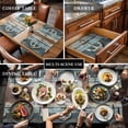 thumbnail image 3 of Vintage Anchor Placemats for Dinning Table Set of 4, Retro Farmhouse Nautical Wooden Burlap Kitchen Place Mats Waterproof Cloth Table Mats, Indoor Outdoor Placemats Easy Clean Dinner Decor, 3 of 8