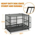 thumbnail image 2 of 79Inch Heavy Duty Dog Crate with Pointed Roof, Indestructible Large Kennel Indoor&Outdoor, Removable Trays, Chew Proof Cage for High Anxiety Dogs, Rabbits, Chicken Farming, 2 of 6