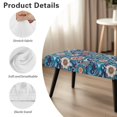 thumbnail image 6 of FUIALDOLG Stretch Bench Covers, Blue Boho Paisley Floral Printed Bench Seat Protector, Washable Slipcover, Rectangle Covers for Dining Room, Living Room, Kitchen, 6 of 6
