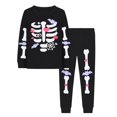 thumbnail image 4 of JAJAHO Toddler Boys Halloween Pajamas Glow In The Dark Skeleton Pjs 2 Piece Pant Sets Kids Halloween Clothes 2-8T, 4 of 6