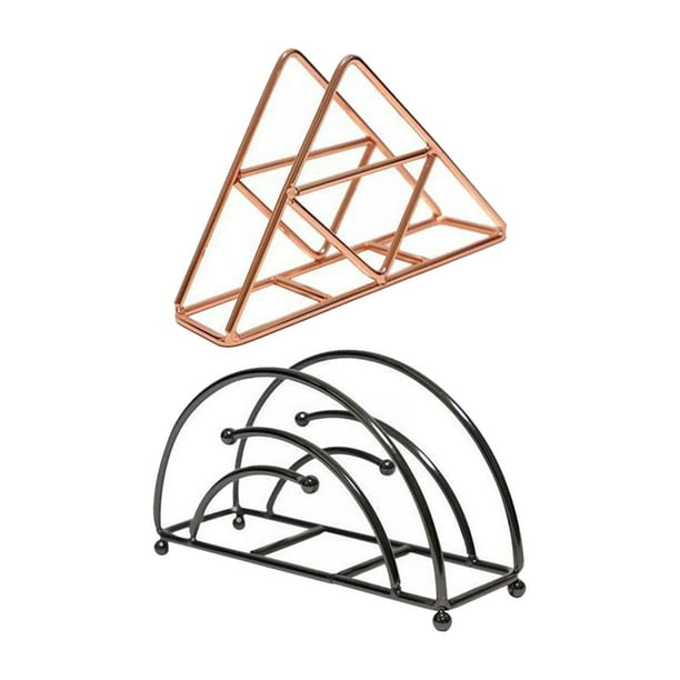 2 porta servilletas de metal para mesa de comedor al aire libre. EstiloI