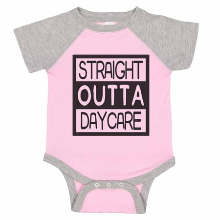 Kids Funny Baseball Onesie “Straight Outta Daycare