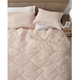 thumbnail image 3 of Chezmoi Collection Logan Blush Pink Comforter Set Queen Size 3-Piece Lightweight Soft Stone-Washed Microfiber Bedding Set for All Season (1 Comforter 90x92, 2 Shams), 3 of 9