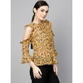 thumbnail image 6 of Pannkh Women's Cat Print Ruffled Top, 6 of 10