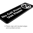 thumbnail image 3 of Excello Global Products No Cell Phone Use, Please Sign: for Business Office Workplace Signage Gas Stations: Easy to Mount Informative Plastic Sign with Symbols 9x3, Pack of 3 (Black) - EGP-HD-0266, 3 of 4