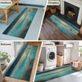 thumbnail image 5 of Teal Golden Oil Painting 2'x6' Runner Rugs for Hallway Kitchen Bedside Non Slip Washable, Modern Art Retro Abstract Entryway Rug Runners with Rubber Backing, Long Carpet Runner for Laundry Room, 5 of 8