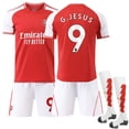 thumbnail image 1 of Arsenal Home Football Jersey 2025-26 Kit with Socks, Size Kids & Adults, No.9 G.Jesus, 1 of 2