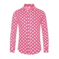 thumbnail image 5 of INSPIRE CHIC Polka Dots Shirt for Men's Pointed Collar Button Long Sleeve Shirts, 5 of 5