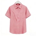 thumbnail image 5 of BUIGTTKLOP Button down Shirts for Women Short Sleeve Shirts Collared V Neck Summer Beach Tops 2026, 5 of 5