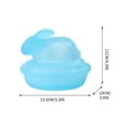 thumbnail image 3 of Easter Glass Candy Dish with Lid Covered Candy Bowl Glass Bunny Jar Candy Servers for Easter Holiday Office Home Kitchen Table Desk (Blue), 3 of 6