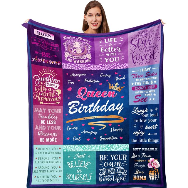 LHSHID 30th Birthday Gifts for Women Throw Blanket 30th Birthday Gifts for Her 30 Year Old Birthday Gifts for Women 30th Birthday Decorations for Women Gifts for 30th Birthday Woman Blanket 50"x60"