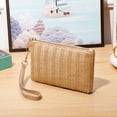 thumbnail image 2 of Kcolen Woven Straw Clutch Purse Handbag for Women Large Capacity Zippered Phone Wallet Daily Use Envelope Bag, 2 of 4