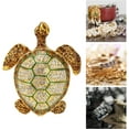 thumbnail image 4 of XYCCA Jewelry Box, 9.3x7.5x2.2cm Tortoise Trinket Box Embedded Rhinestone Zinc Alloy Bright Colors Multi Purpose Bejeweled Box for Home Dressing Table-0625, 4 of 5