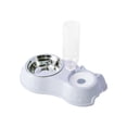 thumbnail image 2 of KOYPTL Dog Bowls Double,2 in 1 Pet Water and Food Bowl Set with Automatic Gravity Water Dispenser Bottle Detachable Stainless Steel Bowl No-Spill for Cats Dogs Puppy Kitten Rabbit Small Medium Size, 2 of 6