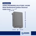 thumbnail image 3 of Placa de pared Sigma 14434M, resistente a la intemperie, para exteriores, con cierre de 1 banda, 3 of 4