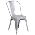 thumbnail image 4 of Bowery Hill 3 Piece 30" Round Metal Patio Dining Set in Silver, 4 of 4