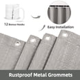 thumbnail image 6 of FRAMICS Waffle Shower Curtain Sets with Rug and Hooks, 14-Piece Thick Weighted Fabric Bathroom Sets,Gray, 6 of 11