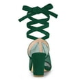 thumbnail image 3 of Unique Bargains Sandales à Talons Blocs en Maille pour Femmes, 3 of 6