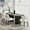beige, variant on Katboc Extendable Dining Table and 4 Chairs Set, Oval Kitchen Table for 4-8 People with Rubberwood Legs & Fabric Upholstered Seats, Modern Farmhouse Dining Set for Kitchen/Dining Room, Blue