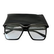 Quay Australia Level Up Square Sunglasses Black Silver Flash