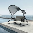 thumbnail image 2 of Furniture of America Tandor UV-Resistant Patio Cushioned 2-Seater Swing Chair, Black, 2 of 12