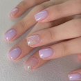 thumbnail image 1 of Modern Lavender Flower Press On Nail Instants Application Reusable Fake Nail For Office Or Evening Occasions, 1 of 5