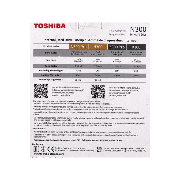 Toshiba N300 18TB NAS Internal Hard Drive HDWG51JXZSTA - Walmart.com
