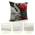 thumbnail image 4 of Qinduosi Plant Beautiful Red Rose Black Background Square Decorative Throw Pillow Cover Cushion Case Couch for Outdoor Bed Sofa Family Birthday White, 4 of 5