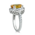 thumbnail image 2 of SZUL Women's 5 Carat Citrine and Diamond Ring in 14K White Gold, 2 of 3