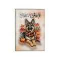 thumbnail image 2 of Hello Fall German Shepherd Scarf Welcome Autumn with Leaves Pumpkins Travel Passport Wallet Alsatian Dog Lover Gifts PU Leather Passport Holder Cover - 00011, 2 of 5