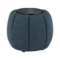 thumbnail image 6 of Convenience Concepts Designs4Comfort Daisy Storage Ottoman with Reversible Tray Lid, Dark Blue Fabric, 6 of 10