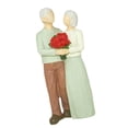 thumbnail image 4 of Estatua de pareja enamorada, mini figura, escultura, recuerdo, centro de mesa, decoración del hogar Vieja pareja de pie, 4 of 9