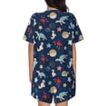 thumbnail image 3 of Naloa Sea Creatures Women's Short-Sleeved Pajama Set, Loungewear, Summer pajamas, Breathable Cozy - 4X-Large, 3 of 9